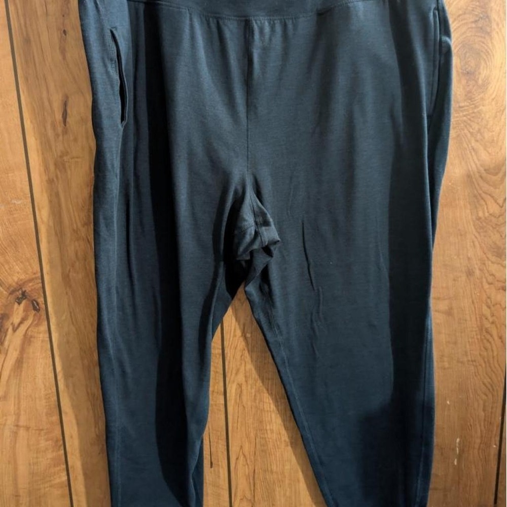 Athletic‎ Works Comfy Lounge Joggers Pants Plus Size 3X XXXL Blue Heather Black